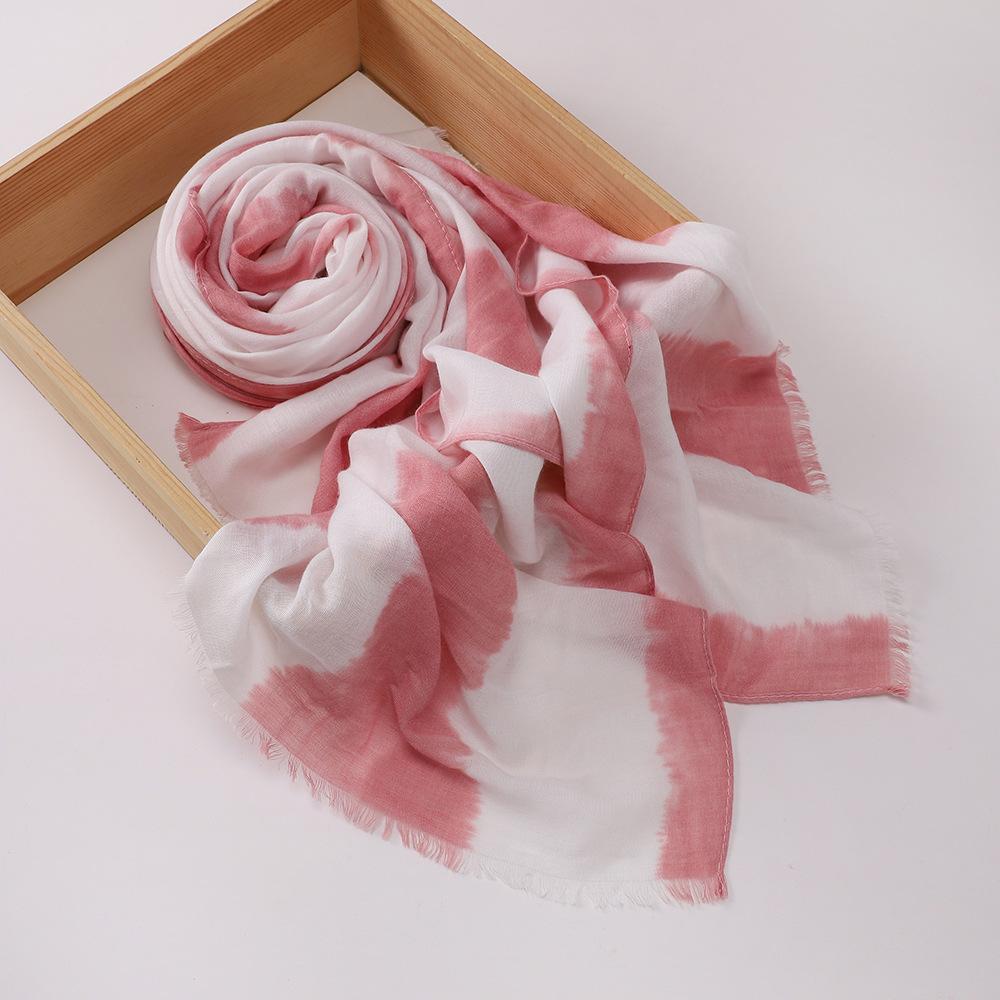 New hanging dye splicing scarf, casual women's scarf, fashion bag silk scarf, headscarf