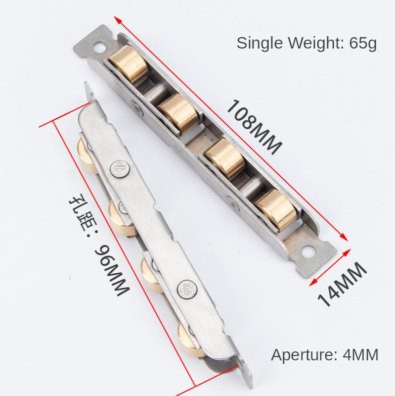 Scripete fereastră din oțel inoxidabil roți cu fante silențioase din cupru canelură ușă roți cu role pentru fereastră glisantă din sticlă Montare feronerie