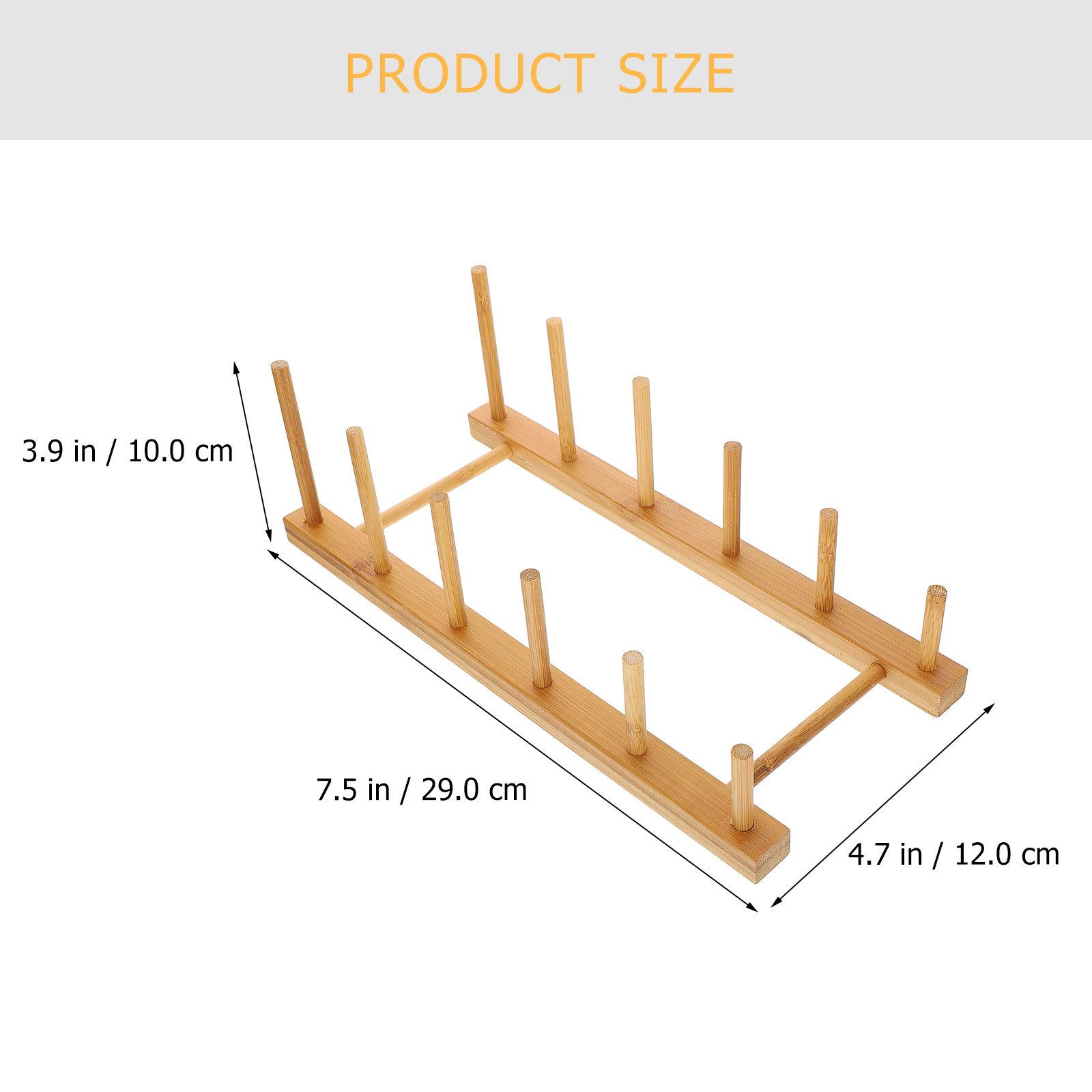 Bamboo Wooden Dish Drying Rack Kitchen Storage Organizer Multifunctional Plate Bowl Saucer Holder Drainable Cup Rack хаки