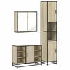 VidaXL 3-piece Bathroom Furniture Set Sonoma Oak, Storage Cabinet, Bathroom Cabinet, Vanity Unit 3301121