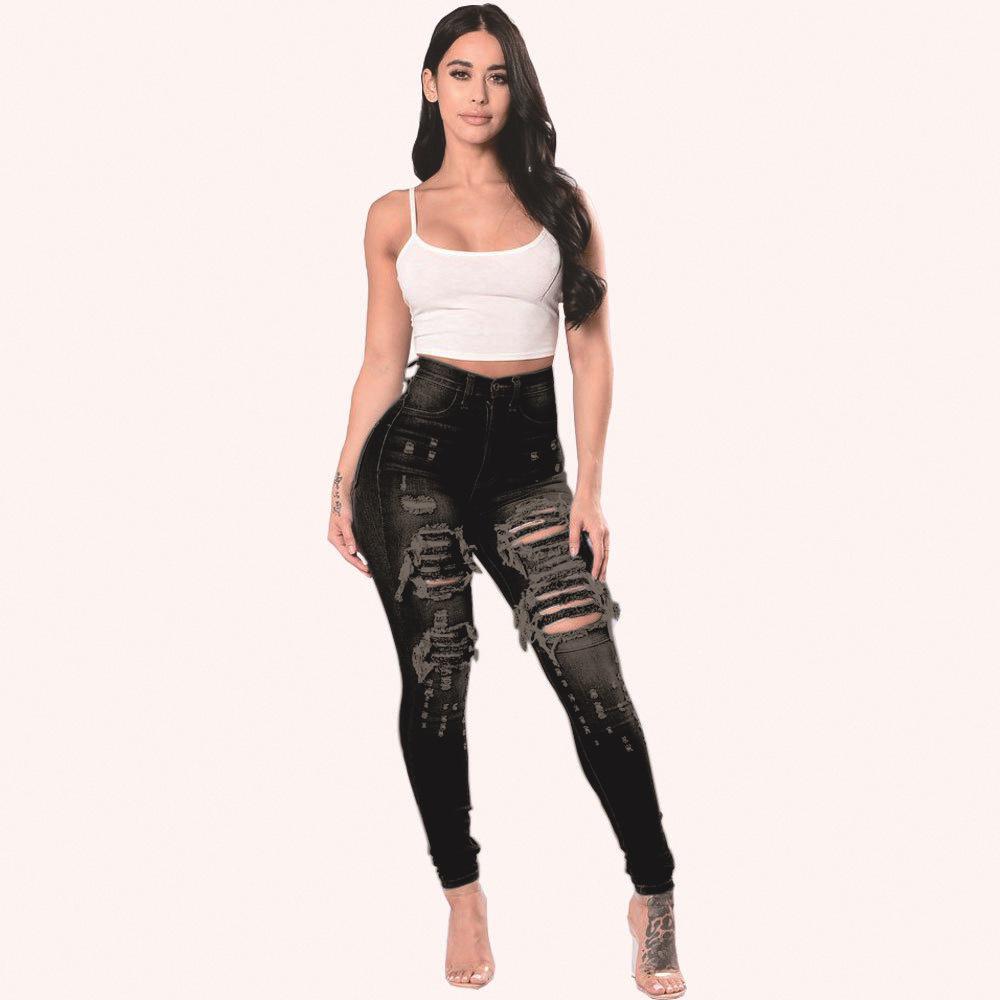 Women s Ripped Skinny Jeans - Europe & America S