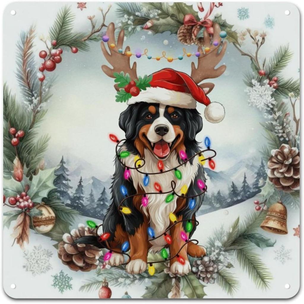 Christmas Metal Wall Art for Home Living Room Kitchen Decor