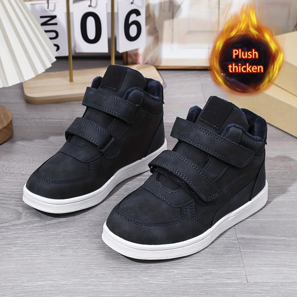 Boys' Zhongbang Autumn and Winter New Inner Fleece Warm Fashion Casual Sports Shoes