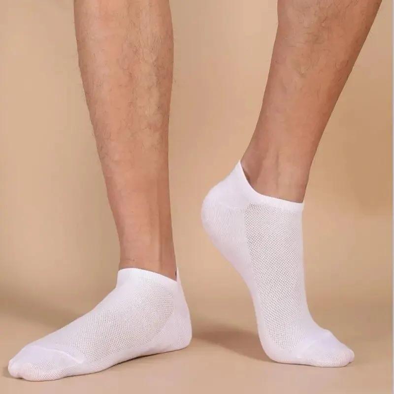 10 Pairs Women Socks Breathable Sports Socks Solid Color Boat Socks Comfortable Cotton Ankle Socks White Black