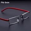 Presbyopie Brille Mann Blaulicht Lesebrille Herren Metall Halbrahmen Quadratische Brille Korrekturbrille +1.0+1.5+2.0
