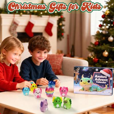 Axolotl Advent Calendar 2025 24 Day Christmas Countdown Box with Acrylic Ornaments Cute Salamander Decor