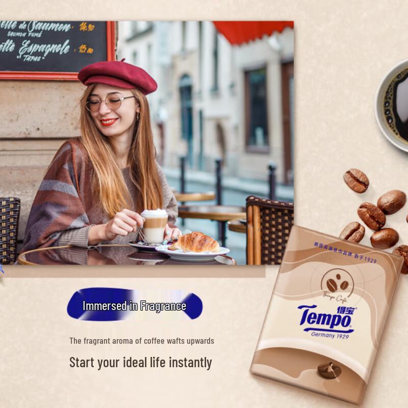 Tempo 4-Ply Wet Strength Handkerchief Tissues