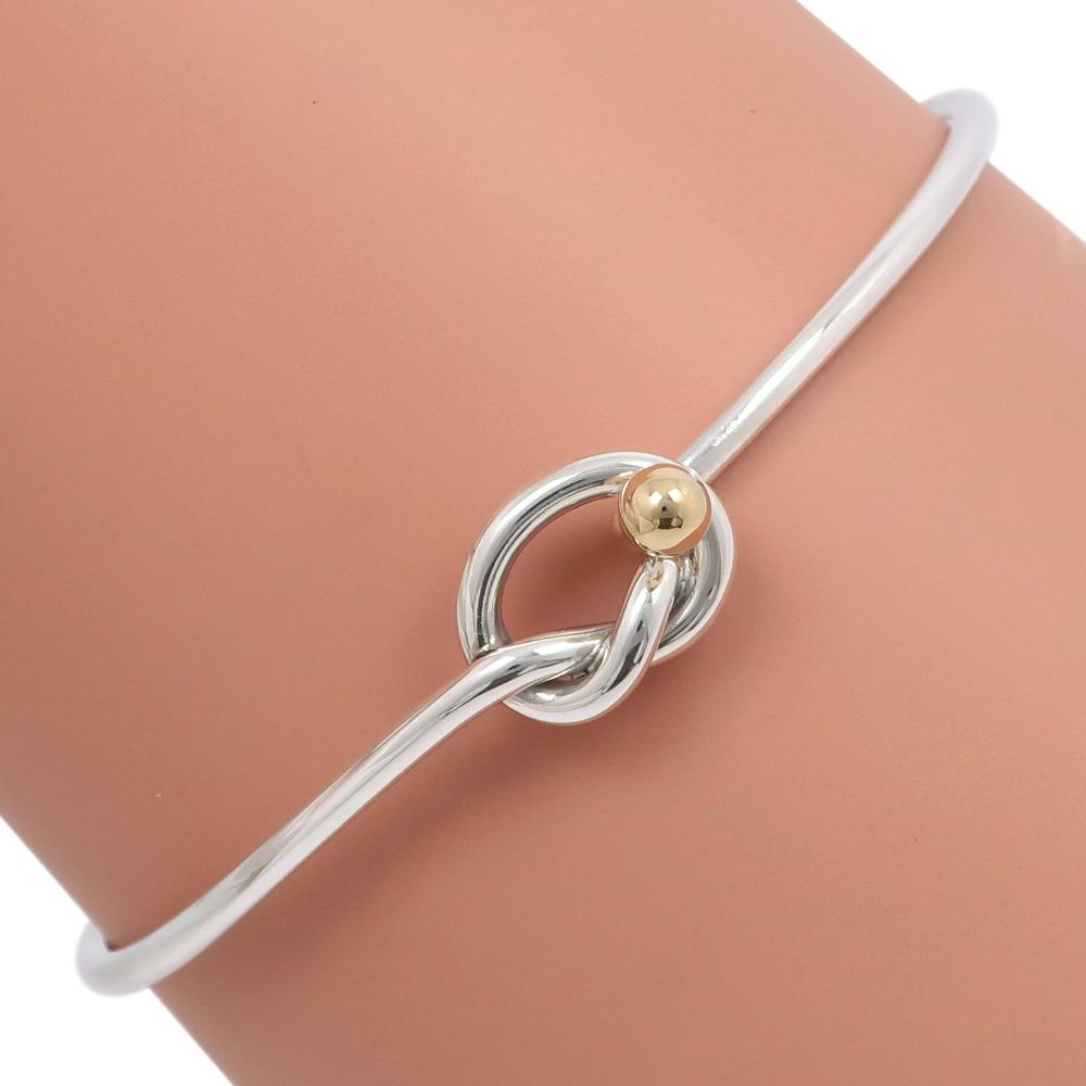 TIFFANY&Co. Love knot Bangle Silver925/K18 yellow gold 6.6g Women Used