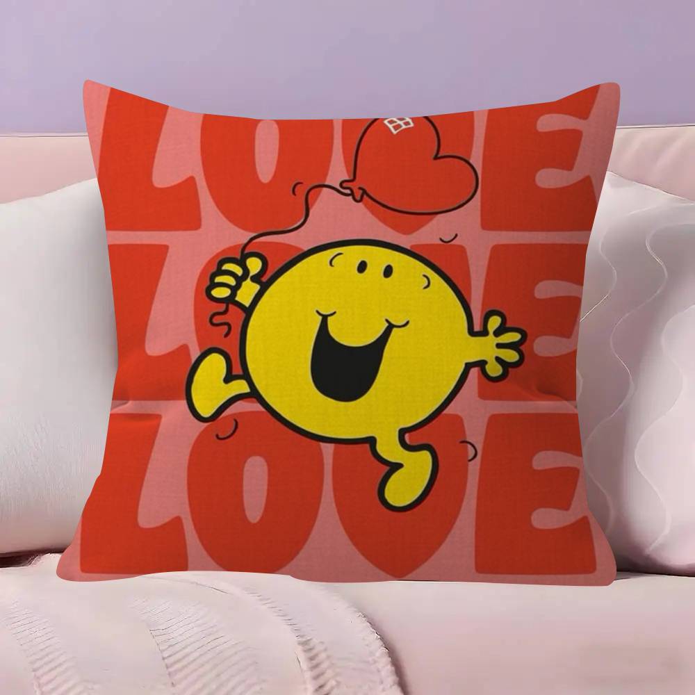 MrMen And LLittle MMiss Cushion  Cushion Cover Pillowcase Upholstery Sofa Throw Pillow Home Decor Pillowcas