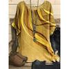Printed round Neck Neck Casual Loose Top Print round Neck Top Women