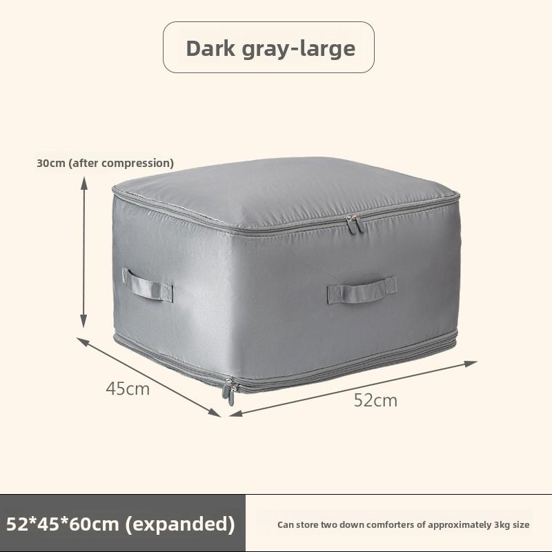 Cotton Satin Duvet Storage Bag Large Collapsible Organizer For Bedroom And Travel Use