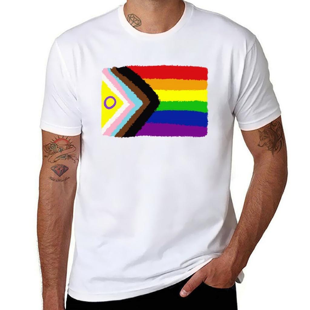Intersex Progress Pride Flag Tshirt Moisture Wicking Athletic Tshirt