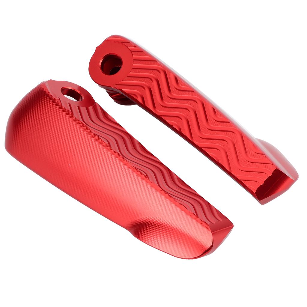 Pair Rear Foot Pegs Pedal Pad Motorcycle Folding Footrest Fit for Vespa GT GTS GTVRed