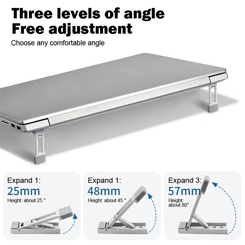 3-Level High Adjustable Cooling Laptop Holder Universal Notebook Computer Mini Stand Bracket For Macbook For Phone Tablet