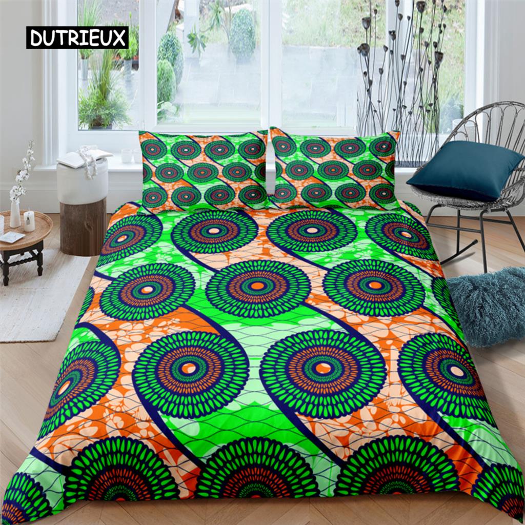 Exotic Geometric Duvet Cover Set Luxury Mandala Bedding Set Colorful Abstract Art Polyester Quilt Cover Queen Comforter Cover