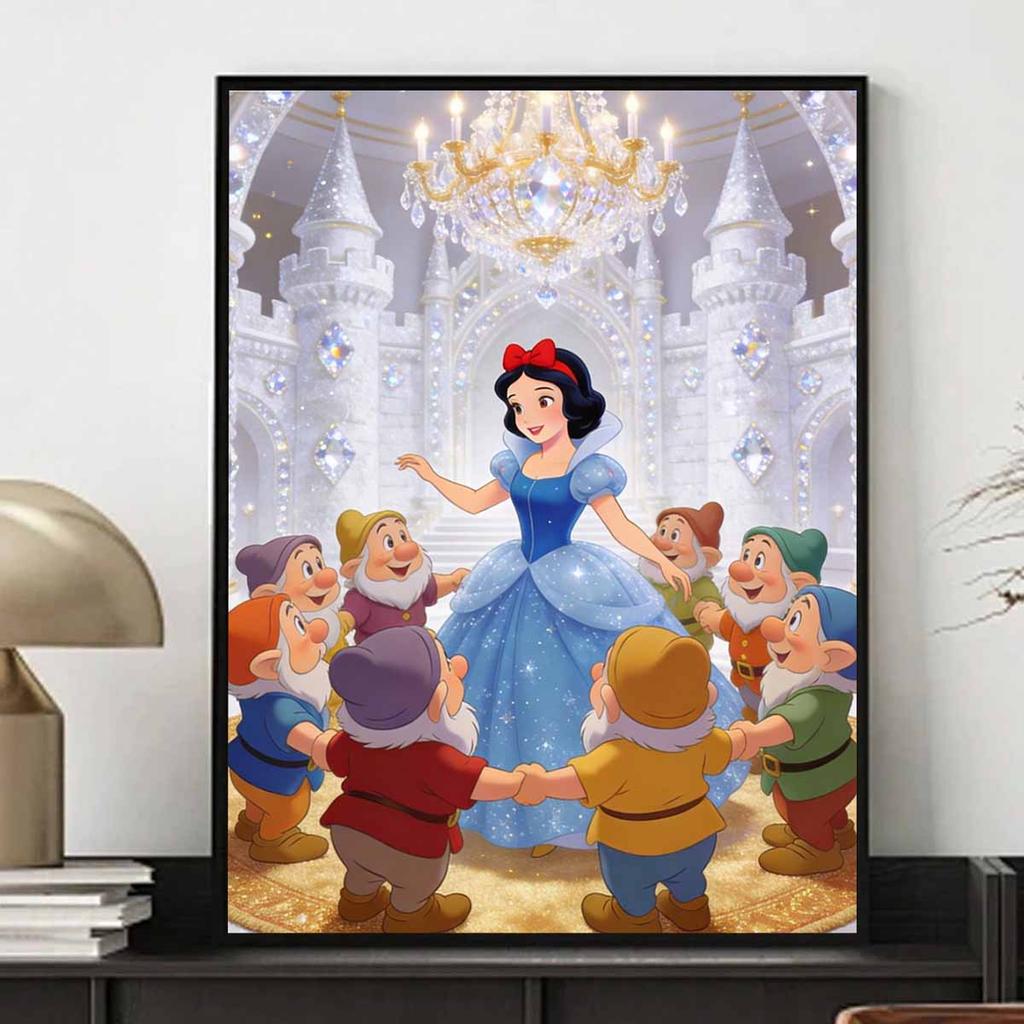 Disney Snow White and the Seven Dwarfs Diamond Paint Mosaic Art Painting Kit Handmade DIY Home Decor