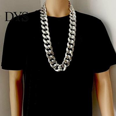 Exaggerated Necklace Men Big Chain Hip Hop Resin Choker Geometric for Cocktail Party