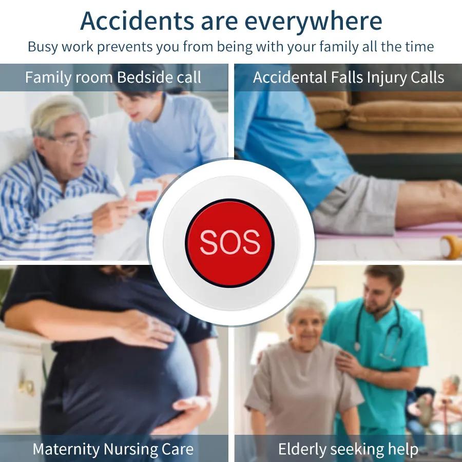 Tuya ZigBee SOS Button Switch Wireless Switch Elderly Children Alarm Emergency Help Switch Home Security Smart Life App Control