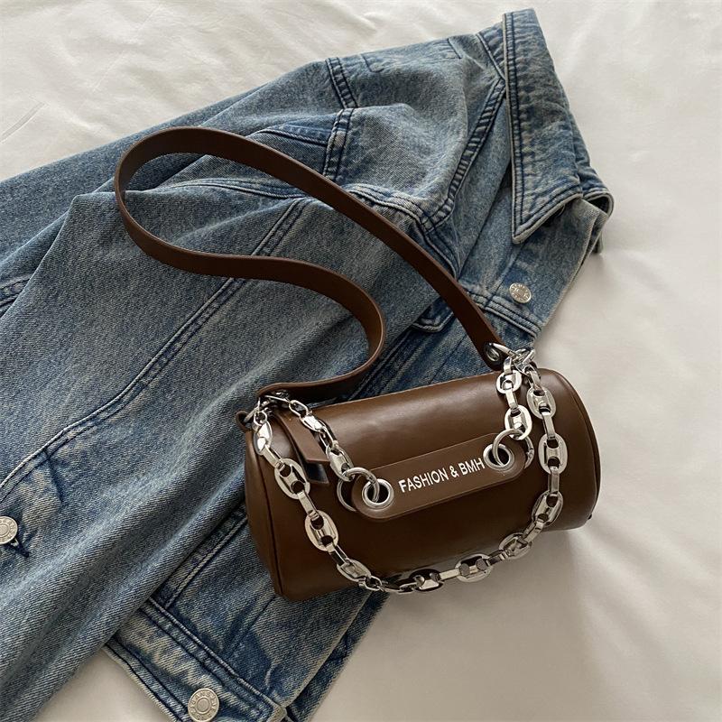 This Year's Popular Bag Women's Bag 2025 New Versatile Ins Niche Chain Messenger Bag Fashionable Shoulder Cylinder Bag