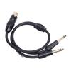3 Pin XLR to 1 4in Microphone Cable Excellent Sound Quality Plug and Play XLR Female Dual 6.35mm Cable for Amplifier