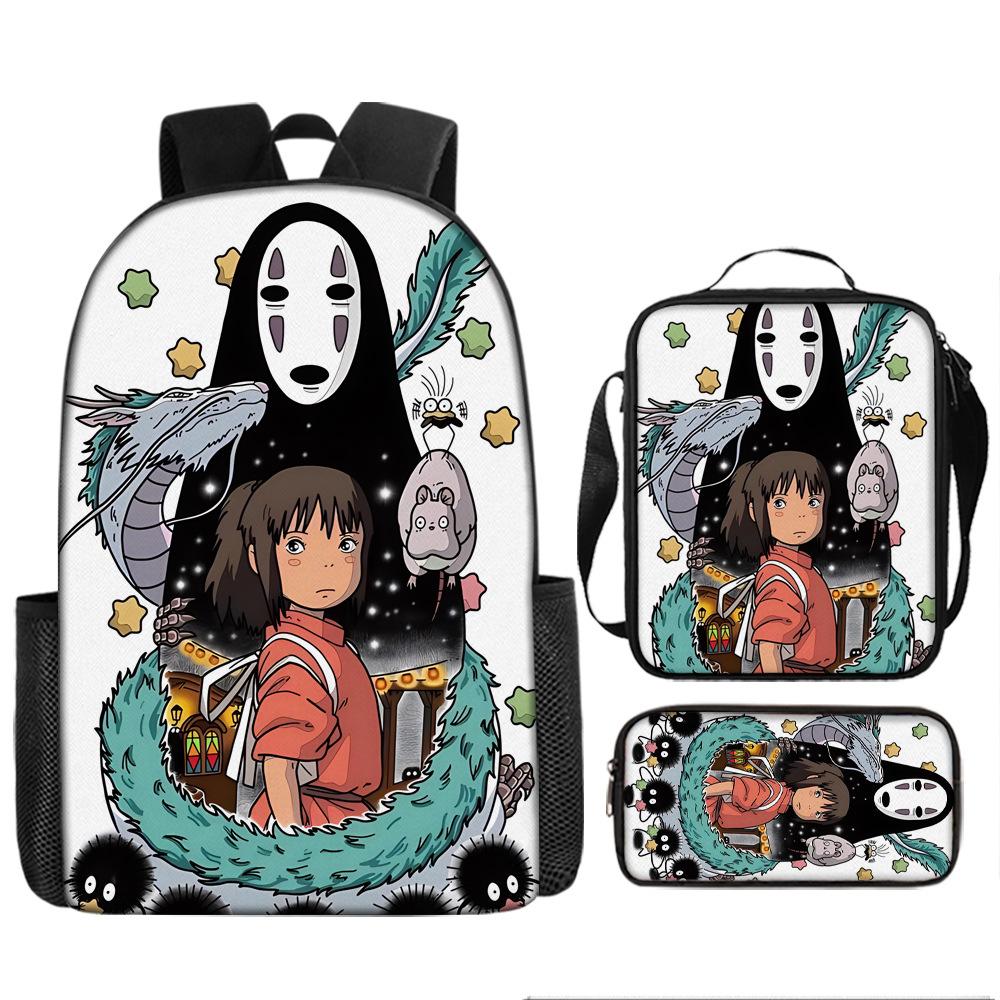 Elementary and Secondary School Students Spirited Away School Bag Hayao Miyazaki Children's Fashion Backpack Waterproof Large Capacity Backpack