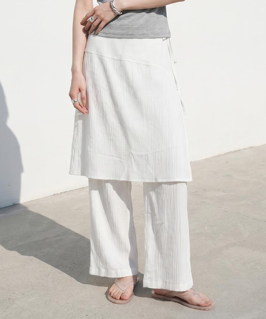 Eilubeu Wrap Wide Pants Aasfpt101A