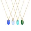 Morandi Color Oval Enamel Drop Pendant Necklace, Simple & Elegant Clavicle Layer, Stainless Steel Chain, Non-Fading.