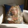 Pearl Girl Pillow Case Linen Pillow Covers Cover For Couch Living Room Bench Patio Floor Linen Home Decor