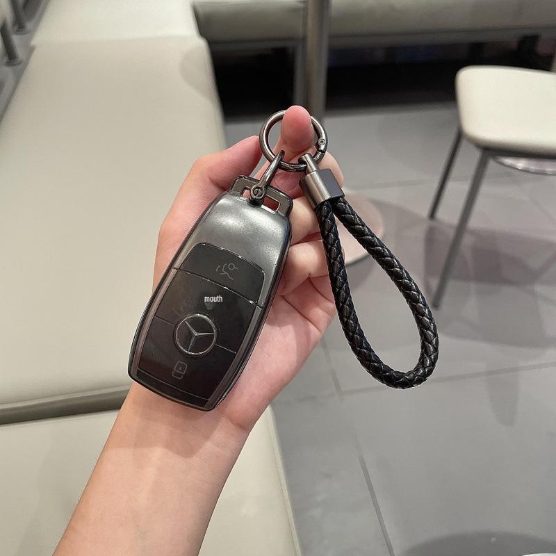 Transparent Key Cover for Mercedes E300L/E350EL/2024 GLE450/B200 with Large G Buckle