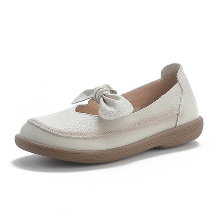 Retro Leather Shoes, Genuine Leather Thick-soled Mary Jane Shoes, Women's Soft-soled Single Shoes, Lazy Shoes, Comfortable and Versatile Shoes