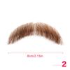 100% Human Hair Beard Lace Mesh Beard Shallow Short Realistic Fake Moustache For Men Makeup Facial Hair Hand Made By Invisible