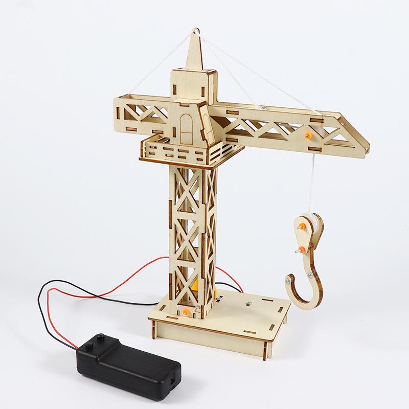 Miniature DIY Tower Crane Model Kit for Science Experiments