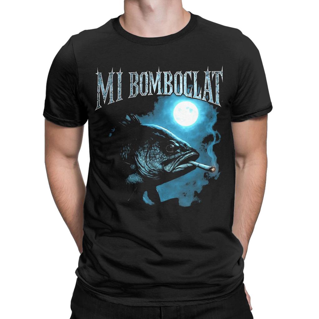Mens Womens Funny Bomboclat Fish Meme Shirt Pure Cotton Graphic Printed T-Shirt Clothing Outfits