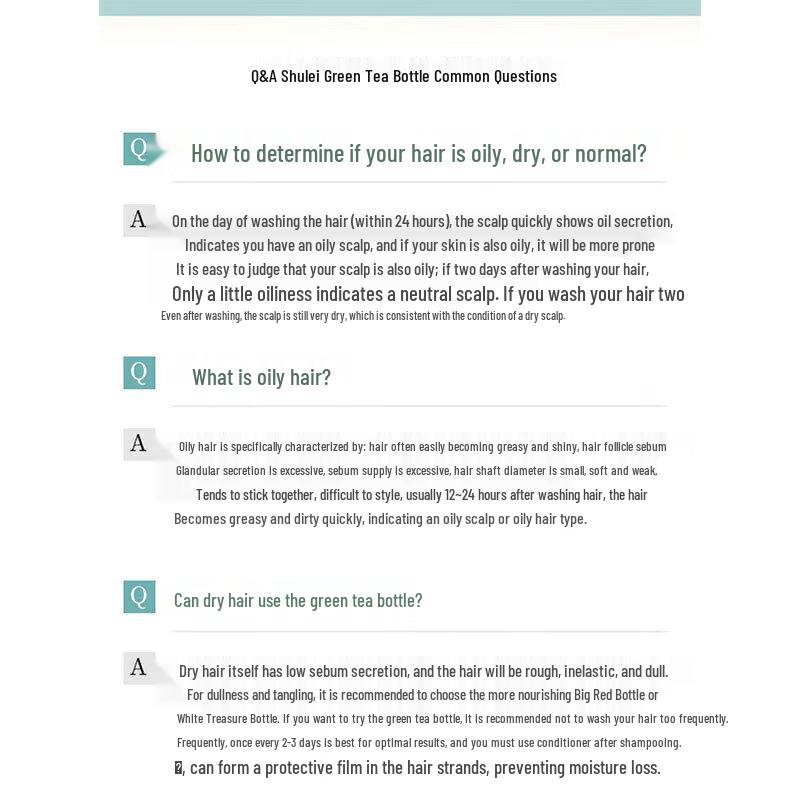 Suley Green Tea Seed Oil Control Anti-Dandruff Shampoo