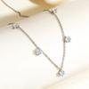 Skutečná barva D 5 kamenů 5 mm Plný Moissanit Náhrdelník pro ženy S925 Sterling Silver Talíř Pt950 Jemné šperky