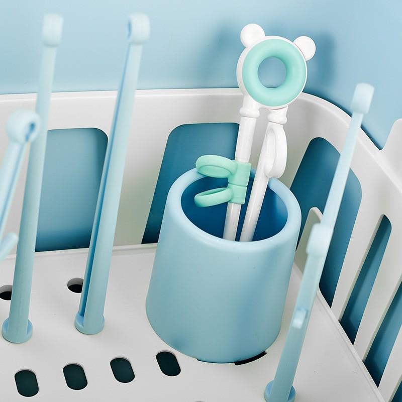 Tragbares staubdichtes Trockengestell für Babyflaschen und Geschirr