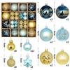 Christmas Baubles Set Tree Decoration Holiday Hanging Ornaments 42/44pcs PVC Balls