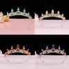 Couronne de diadème colorée élégante pour femmes et filles, bijoux de cheveux pour fête de mariage, princesse