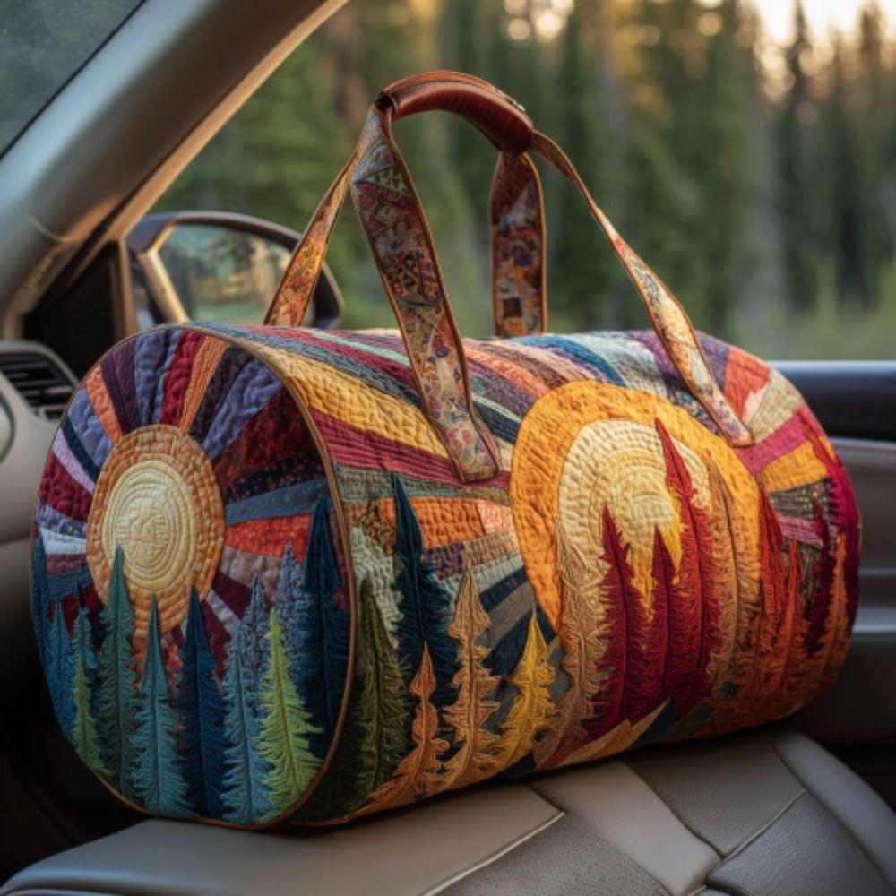 Adjustable Strap Quilted Duffle Bag Large Capacity Tote Bags Travel Duffel Bag 3D Quilting Craft Sports Gym Bag Camping Hiking