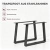 Table Legs Made of Steel, 60 x 43 cm, Set of 2 Trapezoid Legs with Adjustable Sliders and Screws (only with 2pcs Table Leg, 4pcs Foot Pad)