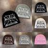 Cross Urban Streetwear Letter Knitted Cap With Acrylic Material For Casual Style