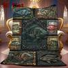 Fish Fantasies 2D Flat Pattern Flannel Blanket, High quality All Seasons, Home Decor, Warmth and Comfort, Perfect for Christmas Gifts.