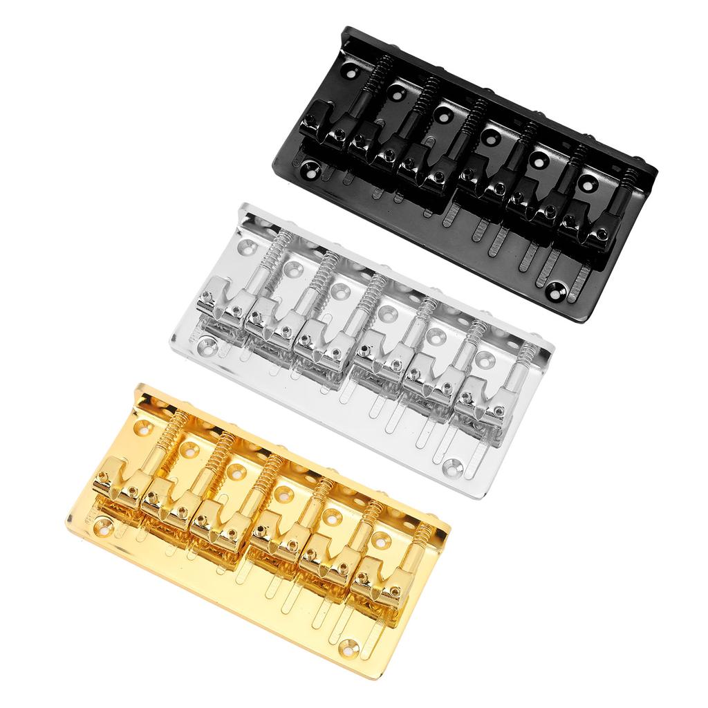 Bass Bridge Zinc Alloy Fixed Type 6 String Electric Bass Bridge Replacement for Practice