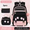 3pecs/set Pentagram School Bags for Junior High School Girls Large Capacity Cute Patchwork Backpack with Pencil Case Lunch Box