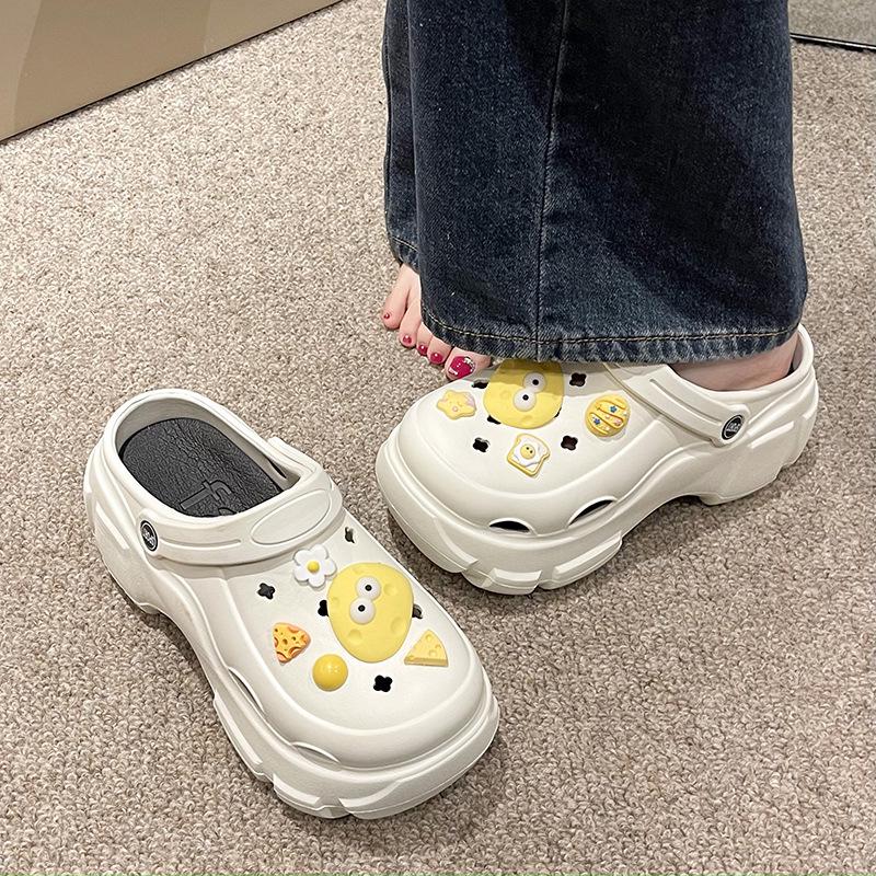 Sandales EVA à Talons Hauts pour Femmes - Semelle Épaisse 8CM Chaussures de Plage d'Été