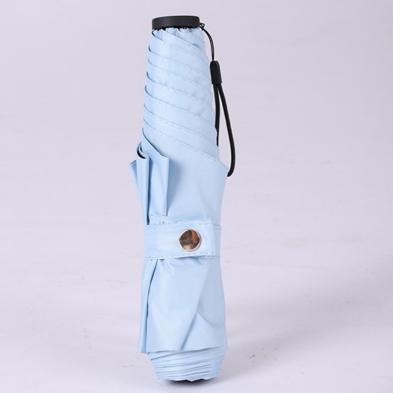 Japanese Pencil Umbrella, Ultra-light Feather Umbrella, Vinyl Sunscreen, Sun Cover, Three-fold Umbrella, Rain and Shine Gift Advertising Umbrella