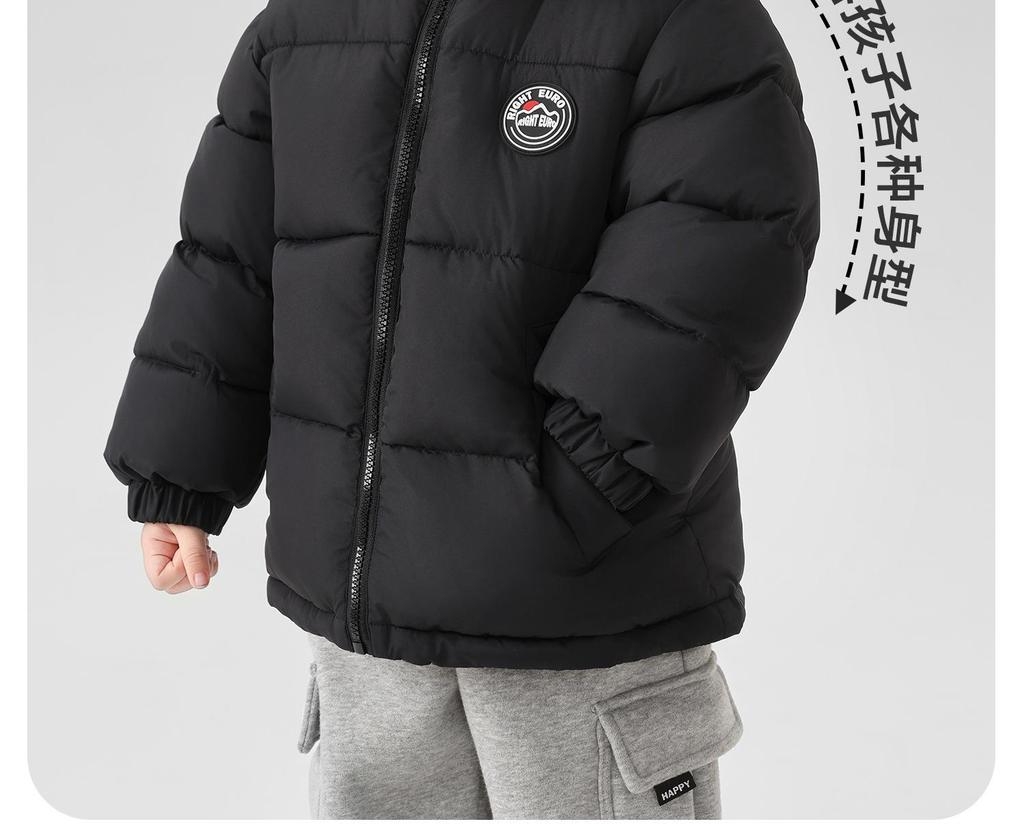 2025 Herbst/Winter Europäische Jungen Baumwoll-Steppjacke - Neuer Stil für Kleinkinder und Kinder