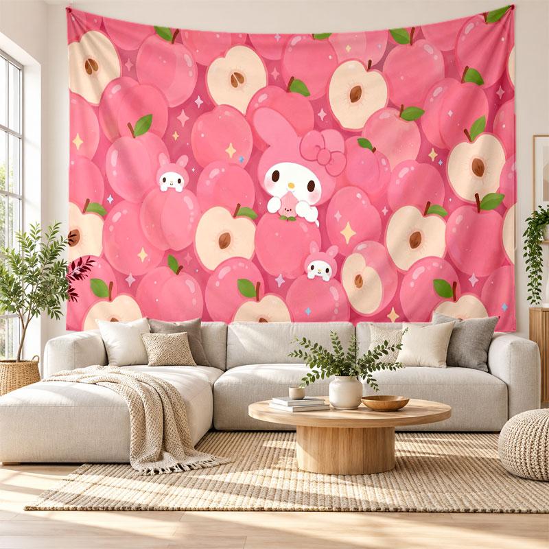 My Melody Wall Tapestry Home Decor Hanging Cloth Art Background Tapestry for Bedroom