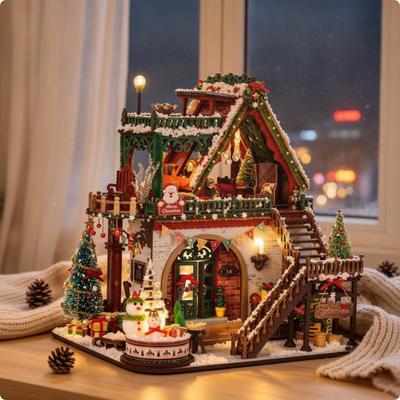 DIY Miniaturhaus Festliche Dekoration Dreidimensional für Hobby-Bauer