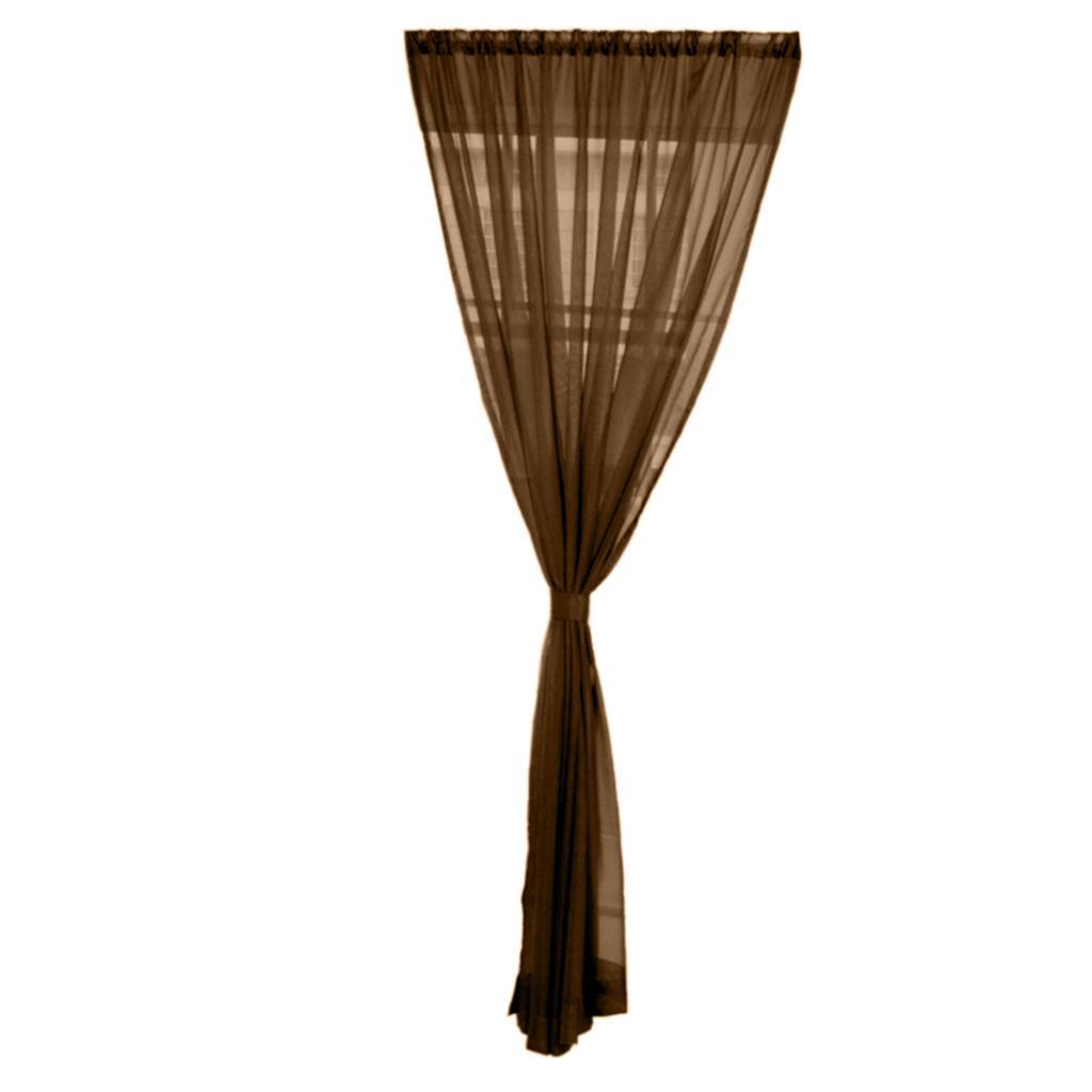 2 Panel Kitchen Curtain Sheer Door Window Voile Drape - 200x270cm